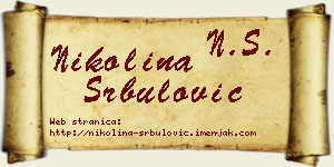 Nikolina Srbulović vizit kartica